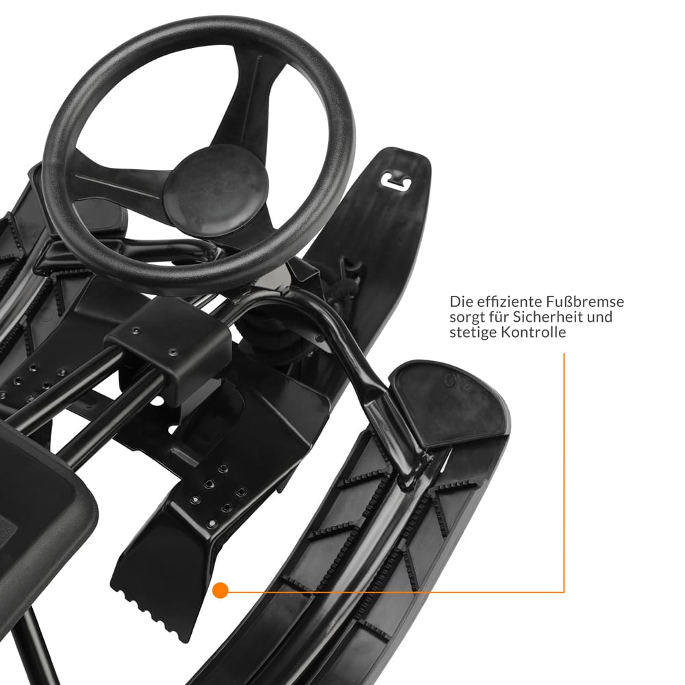 Sanki z kierownicą Czarne do 75kg image 5